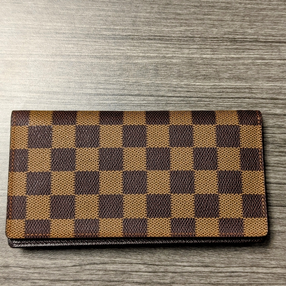 Louis Vuitton Damier Ebene Porte Yen Cartes Credit Long Bifold Wallet